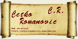 Ćetko Romanović vizit kartica